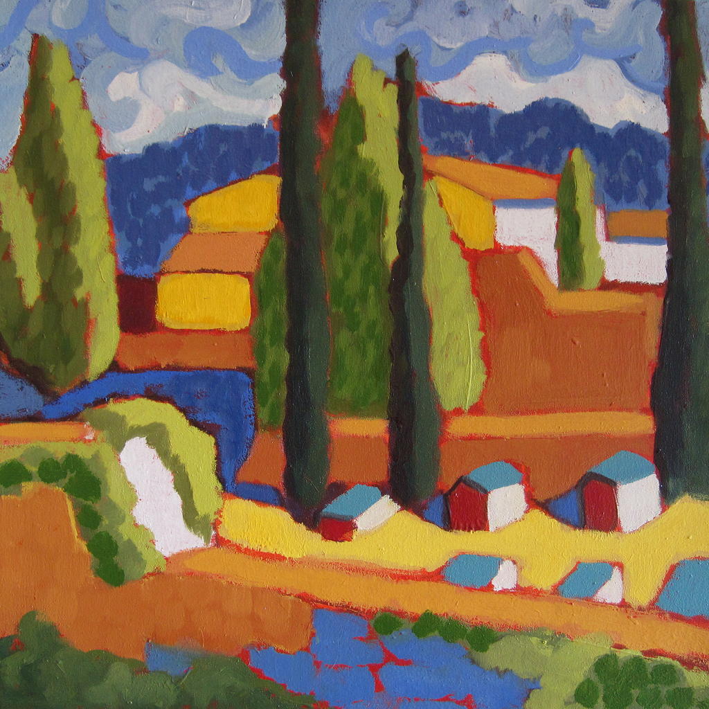 Cimitière, 24 x 24 inches